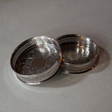 Vintage Silver Coasters | Set of Two