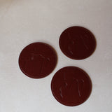 The Smoking Woman Leather Coasters | Set of Four
