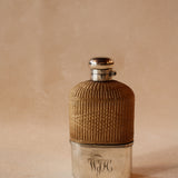 Vintage Rattan & Silver Flask
