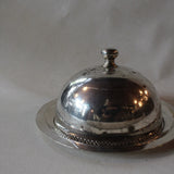 Vintage Silver Serving Tray with Dome Lid