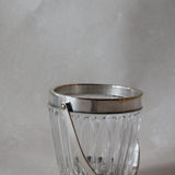 Crystal & Silver Ice Bucket with Handle
