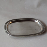 Vintage Silver Serving Tray - Rounded Edges