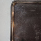 Ribbed Rectangle Silver Serving Tray
