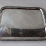Ribbed Rectangle Silver Serving Tray