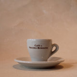 "Caffe e Vecchia Romagna" Espresso Cup & Saucer | Vintage Set of 4