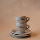 "Caffe e Vecchia Romagna" Espresso Cup & Saucer | Vintage Set of 4