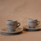 "Caffe e Vecchia Romagna" Espresso Cup & Saucer | Vintage Set of 4