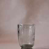 Hand-Etched Blown Footed Wine Glass