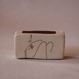 Ceramic Matchbox | Smoking Woman
