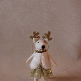 Felt Figurine Christmas Mrs Fashion Deer Ornament