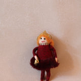 Felt Figurine Christmas Red Girl Ornament