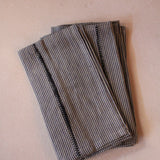 Linen Stitch Chambray Stripe Napkins | Set of Four