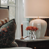 Polished Brass Chamberstick with Wooden Handle