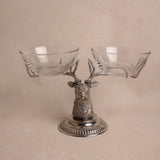 Stag Head Double Condiment Bowl