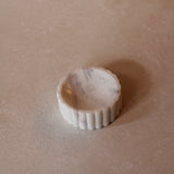 White Marble Fluted Soap Dish