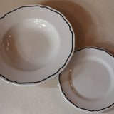Handpainted Scalloped Ceramic Rim Soup | Set of 4