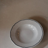 Handpainted Scalloped Ceramic Rim Soup | Set of 4