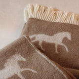 Brown Horse Wool Throw
