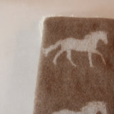 Brown Horse Wool Throw