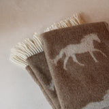 Brown Horse Wool Throw