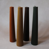 Fluted Pillar Beeswax Candle