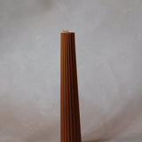 Fluted Pillar Beeswax Candle