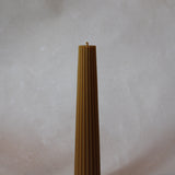 Fluted Pillar Beeswax Candle