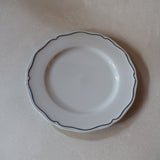 Hand Painted Scalloped Ceramic Dinner Plate 12 inches | Set of 4