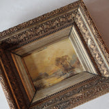 Vintage Sky Scape with Gold Frame