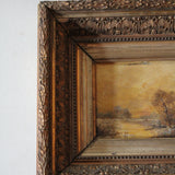 Vintage Sky Scape with Gold Frame
