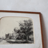 The Village Sketch Framed