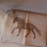 Dotted Brown Horse Wool Throw