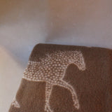 Dotted Brown Horse Wool Throw