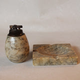 Alabaster Ashtray Set
