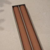 10" Ribbed Taper Candle