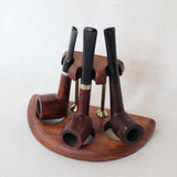 Vintage Kaywoodie Tobacco Pipe Pair with Stand