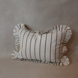 Ruffle Lumbar Pin Stripe