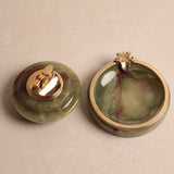 French Vintage Onyx Table Lighter & Matching Ashtray|1970