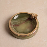 French Vintage Onyx Table Lighter & Matching Ashtray|1970