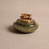 French Vintage Onyx Table Lighter & Matching Ashtray|1970