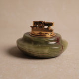 French Vintage Onyx Table Lighter & Matching Ashtray|1970