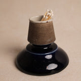 French Vintage Cobalt Blue Match Striker Holder