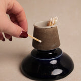 French Vintage Cobalt Blue Match Striker Holder