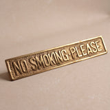 Brass No Smoking Sign