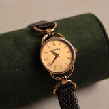 Gucci Gold Roman Dial Brown Band Quartz Watch