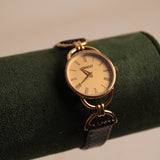 Gucci Gold Roman Dial Brown Band Quartz Watch