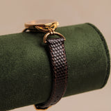 Gucci Gold Roman Dial Brown Band Quartz Watch