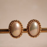 Christian Dior Pearl and Gold Clip Earrings