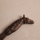 Solid Brass Antiqued Horse Head Letter Opener