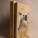 Vintage Brass Shell Bookends